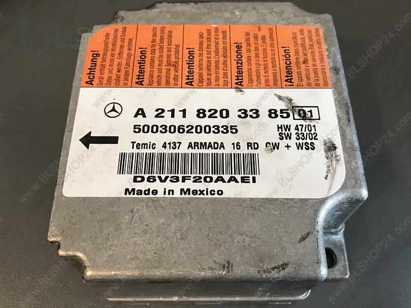 airbag control unit SRS mercedes