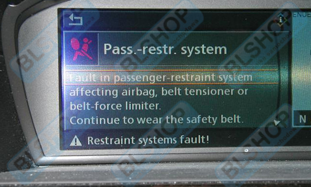 driver restraint system fault e60